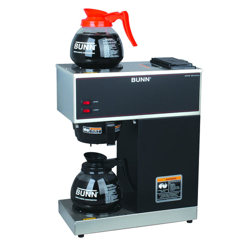 33200.0015 BUNN VPR, BLK W/2 GLASS DECANTERS