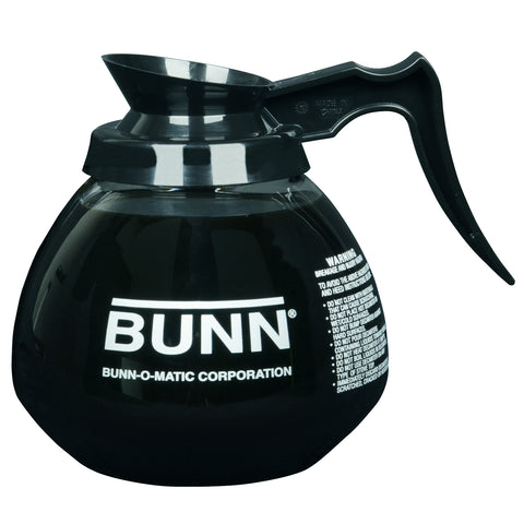 42400.0101 BUNN DECANTER,GLASS-BLK 12CUP 1PK