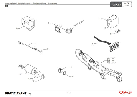 Astoria Pratic Avant Electrical Exploded View