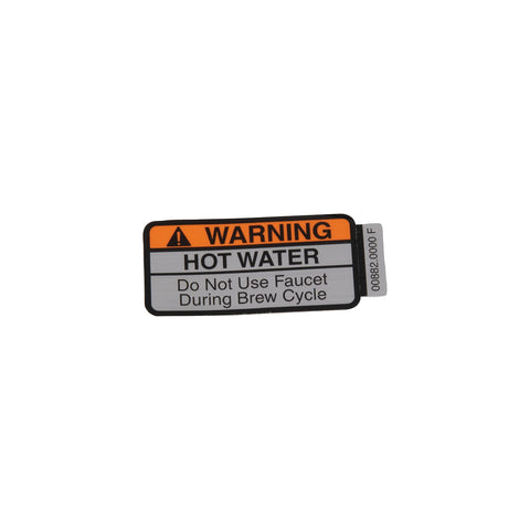 Bunn 00882.0000 Decal, Warning Hot Water