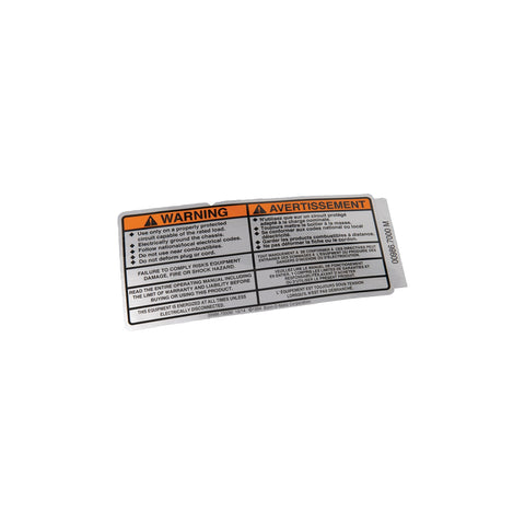 Bunn 00986.7000 Decal Electrical Warning Eng/Fr | Fits MY CAFE AP