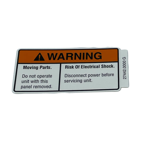Bunn 27442.0000 Decal, Warning-Moving Parts | Fits DWSUC & More