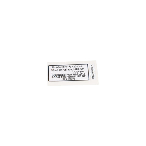 Bunn 29979.8500 Decal Room Temperature - Ara/Eng