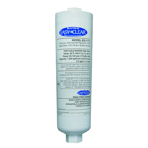 30201.1001 BUNN WATER FILTER,IN LINE ED-17-TL