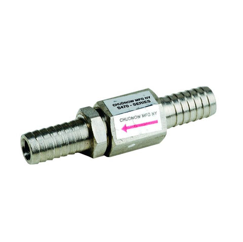 BUNN 40071.0001 Check Valve,Stainless Steel 38 Barb W/Vit