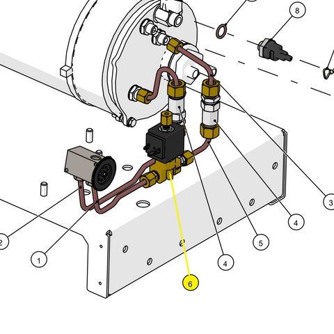 La Marzocco B.2.033 GB5 X-S 3 Way Solenoid Valve 24v | Fits FB80, GB5 & More