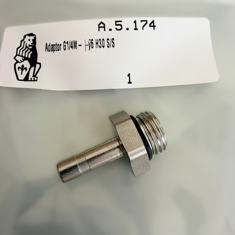 Adaptor G1/4M-Ø6 H30 S/S (A.5.174)