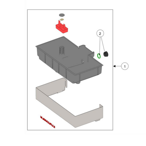 La Marzocco (SA727.60) DRAIN BOX BLACK LMR W/COVER | Fits Linea Mini R