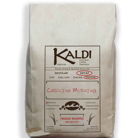 Decaf French Roast Carolina Morning Blend Whole Bean