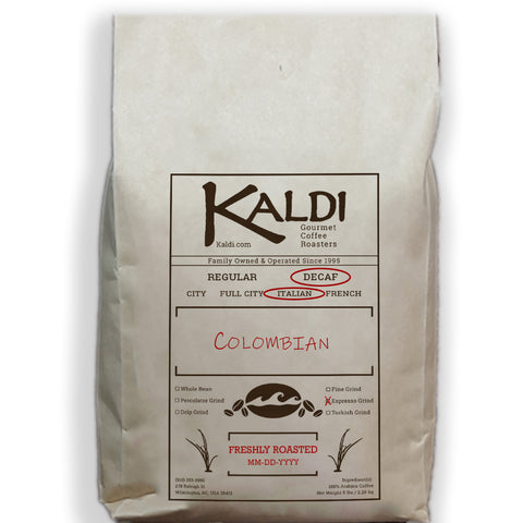 Decaf Italian Roast Colombian Supremo Espresso Grind