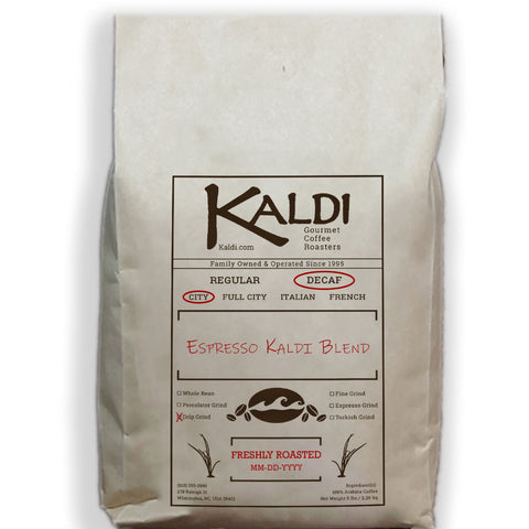 Decaf City Roast Espresso Kaldi Blend Drip Grind