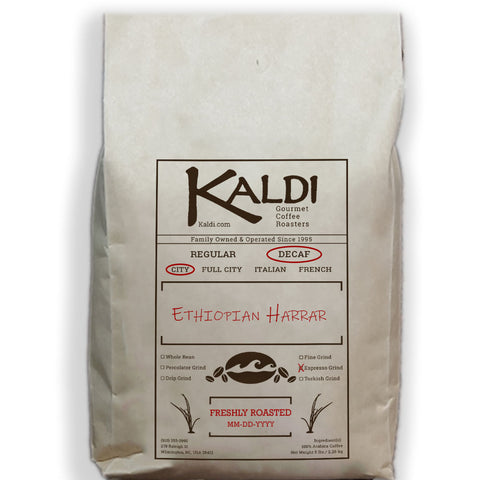 Decaf City Roast Ethiopian Harrar Espresso Grind