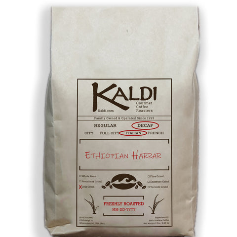 Decaf Italian Roast Ethiopian Harrar Drip