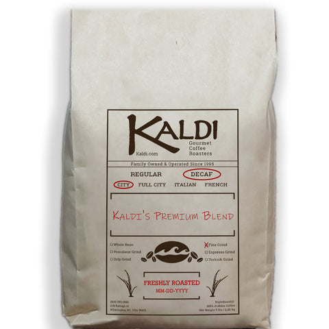 Decaf City Roast Kaldi's Premium Blend Fine Grind