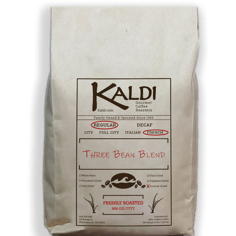 French Roast Three Bean Blend Turkish Grind