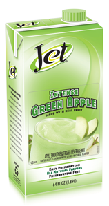 Jet Intense Green Apple fruit smoothie mix 64 oz. carton