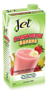 Jet Strawberry BANANA fruit smoothie 64  oz. carton