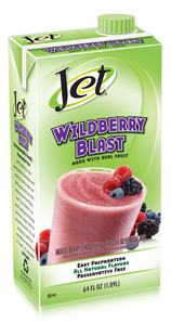 Jet Wild Berry Blast fruit smoothie mix 64 oz. carton