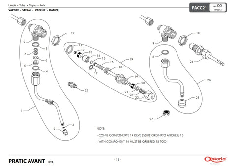 Astoria Pratic Avant Steam Exploded View