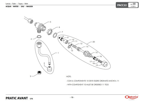 Astoria Pratic Avant Water Exploded View