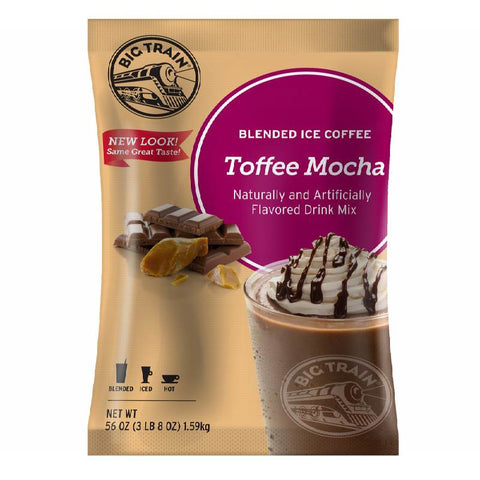 Big Train Toffee Mocha Blended Ice Coffee Frappe Mix 3.5lb. bag