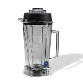 Vitamix 756 64 oz. / 2,0 L high-impact, clear container with ice blade assembly and lid.