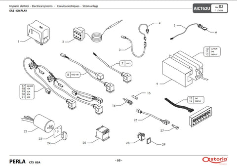 Astoria Perla Electrical Exploded View