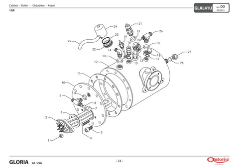 Astoria Gloria AL 1 Group Boiler Exploded View