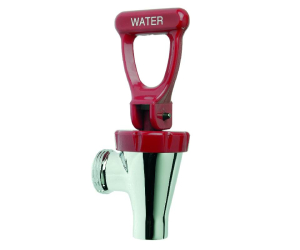 BUNN 07094.0101 Faucet,Red Handle&Bnt-Self/Lock